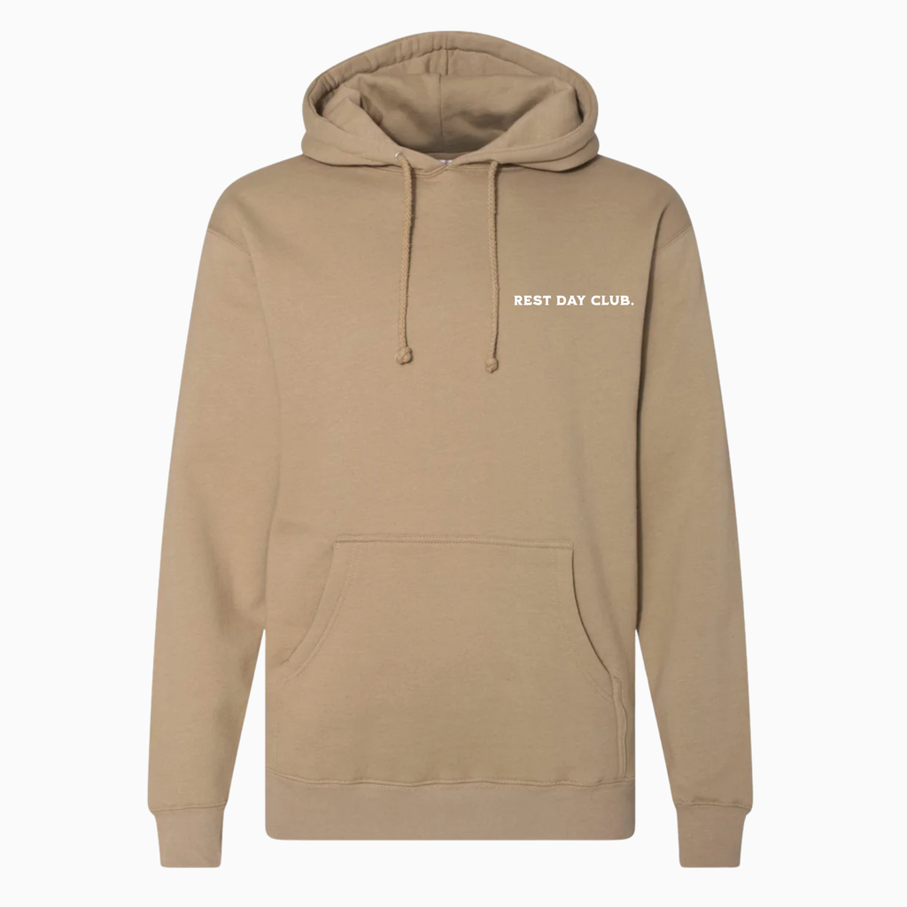 Hoodie UNISEXE « Slow Run Club » - Beige