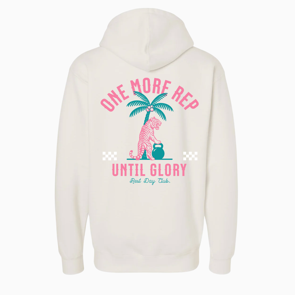 Hoodie « One More Rep » - Blanc cassé