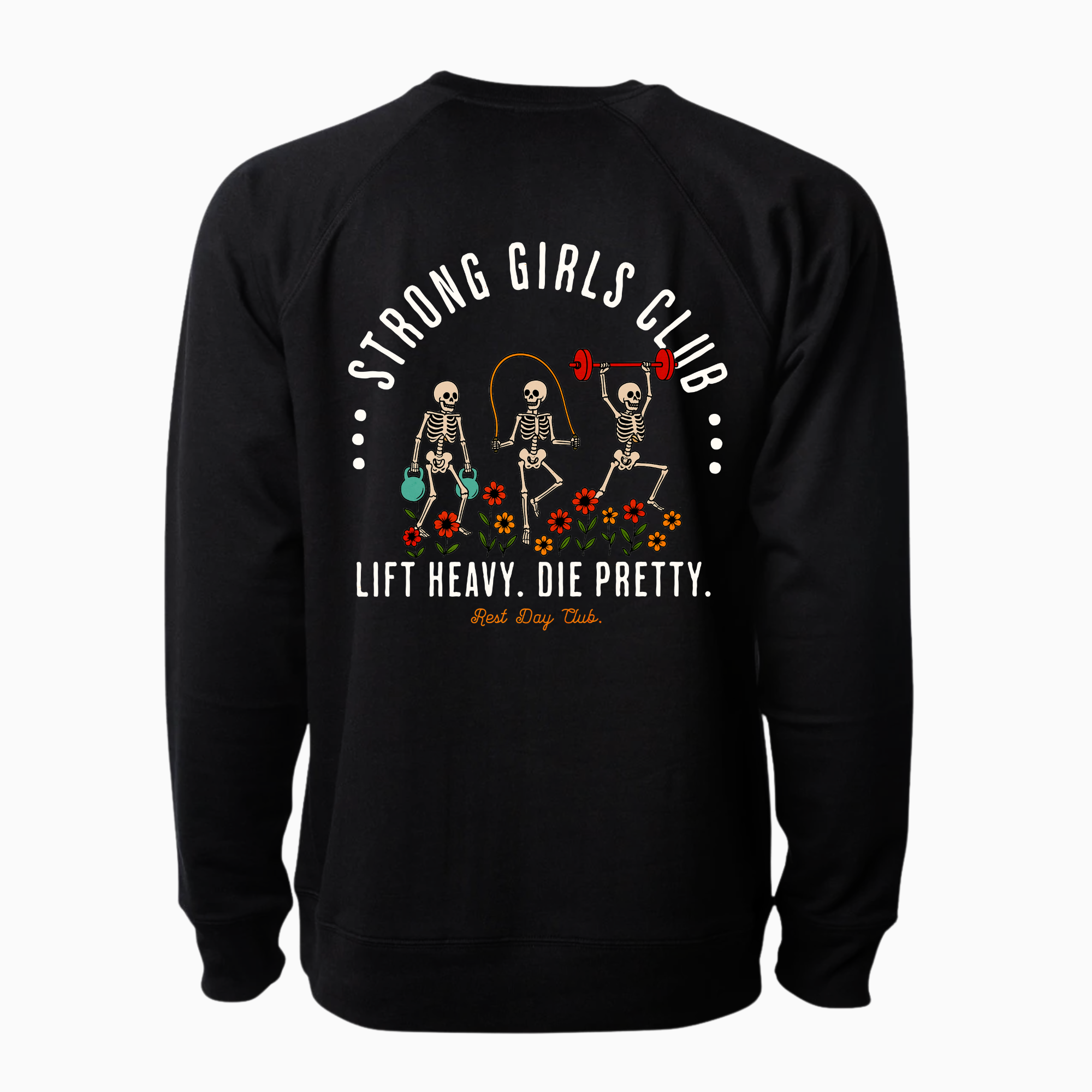 Crewneck « Strong Girls Club » - Noir