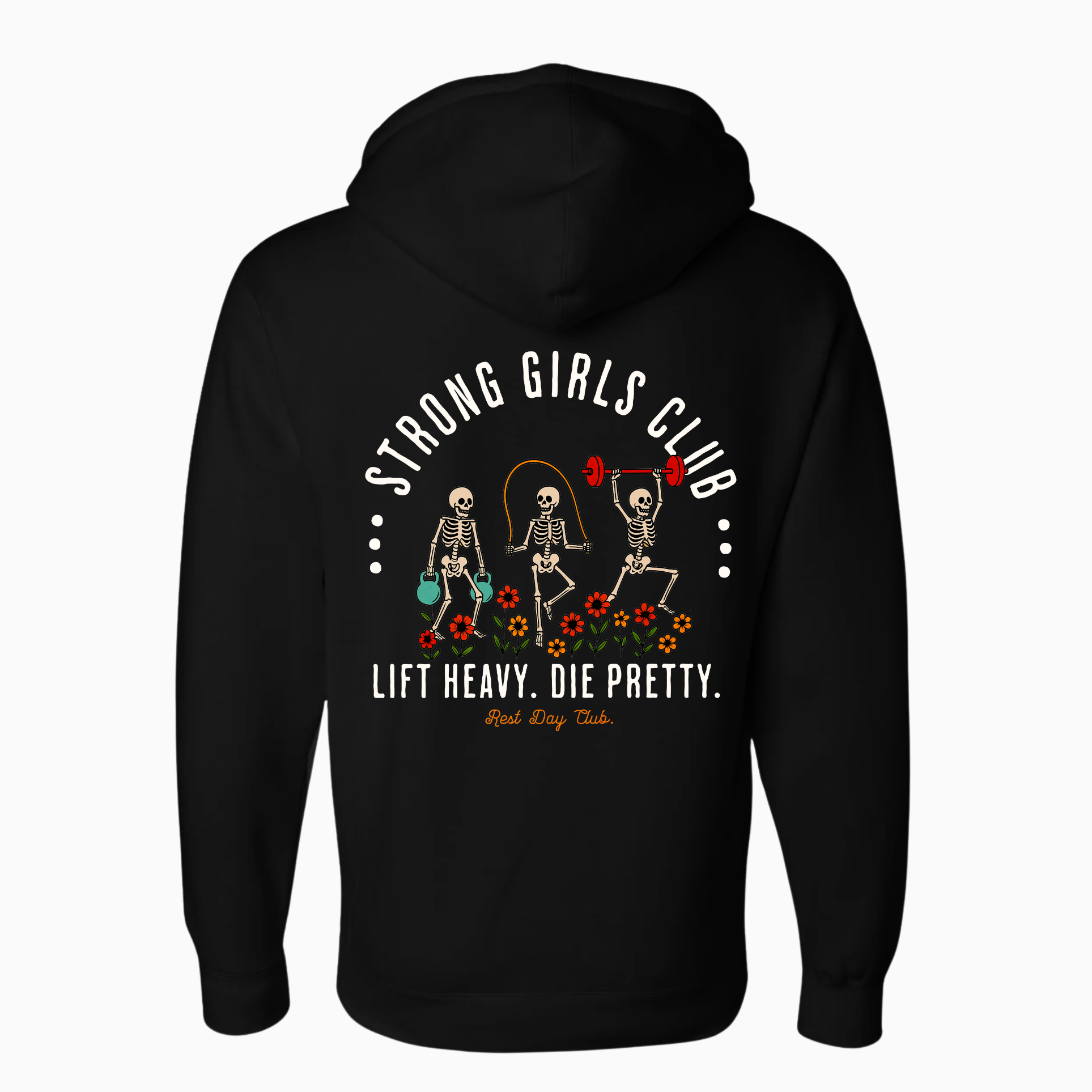 Hoodie « Strong Girls Club » - Noir