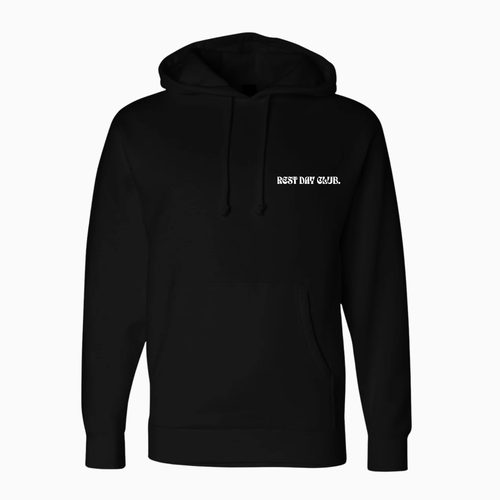Hoodie « Strong Enough for Rest Day » - Noir