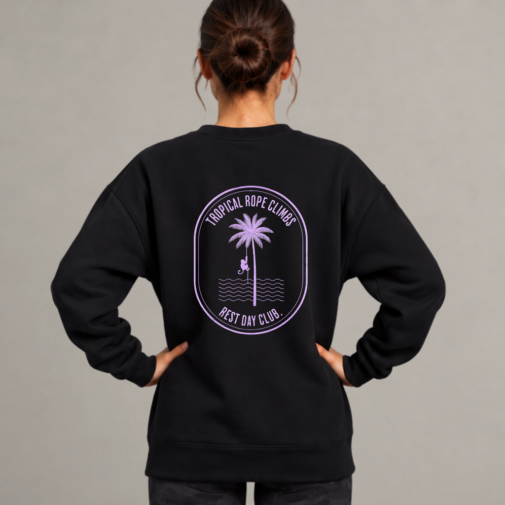 Crewneck « Tropical Rope Climbs » - Noir