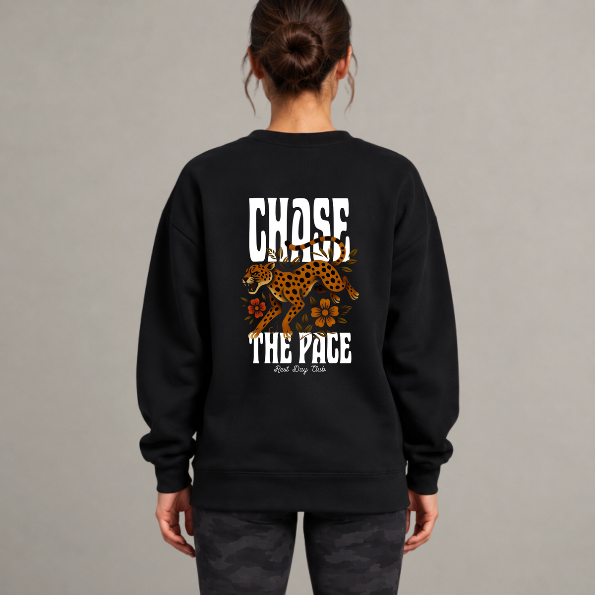 Crewneck « Chase the Pace » - Noir
