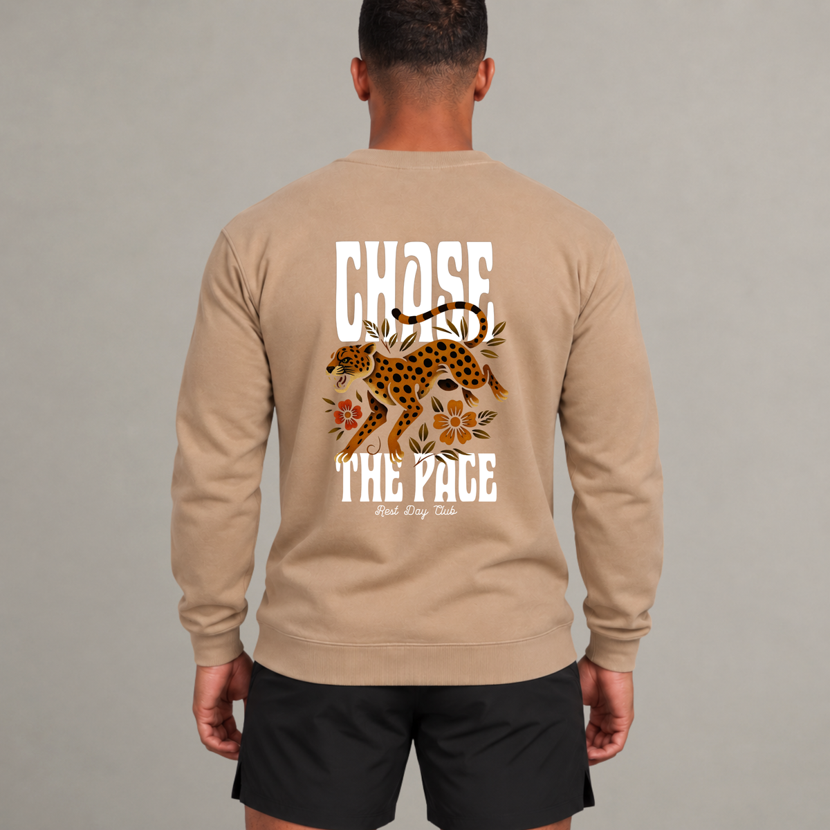 Crewneck « Chase the Pace » - Sable
