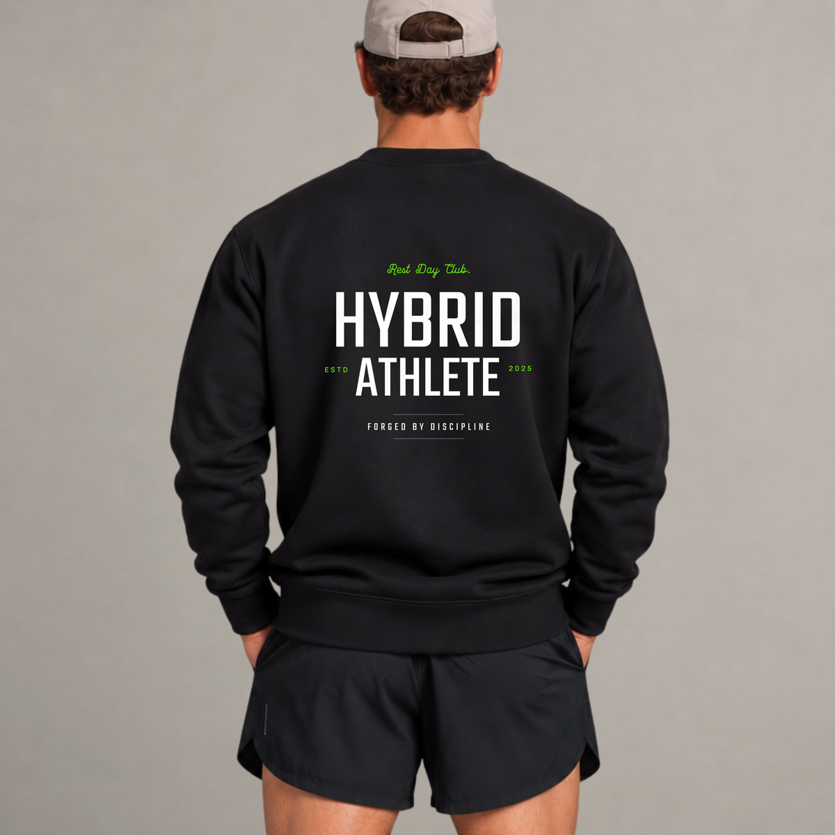 Crewneck « Hybrid Athlete » - Noir