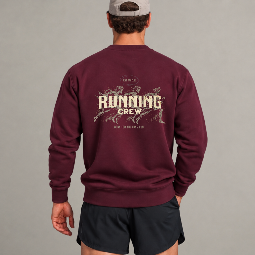 Crewneck « Running Crew » - Bourgogne
