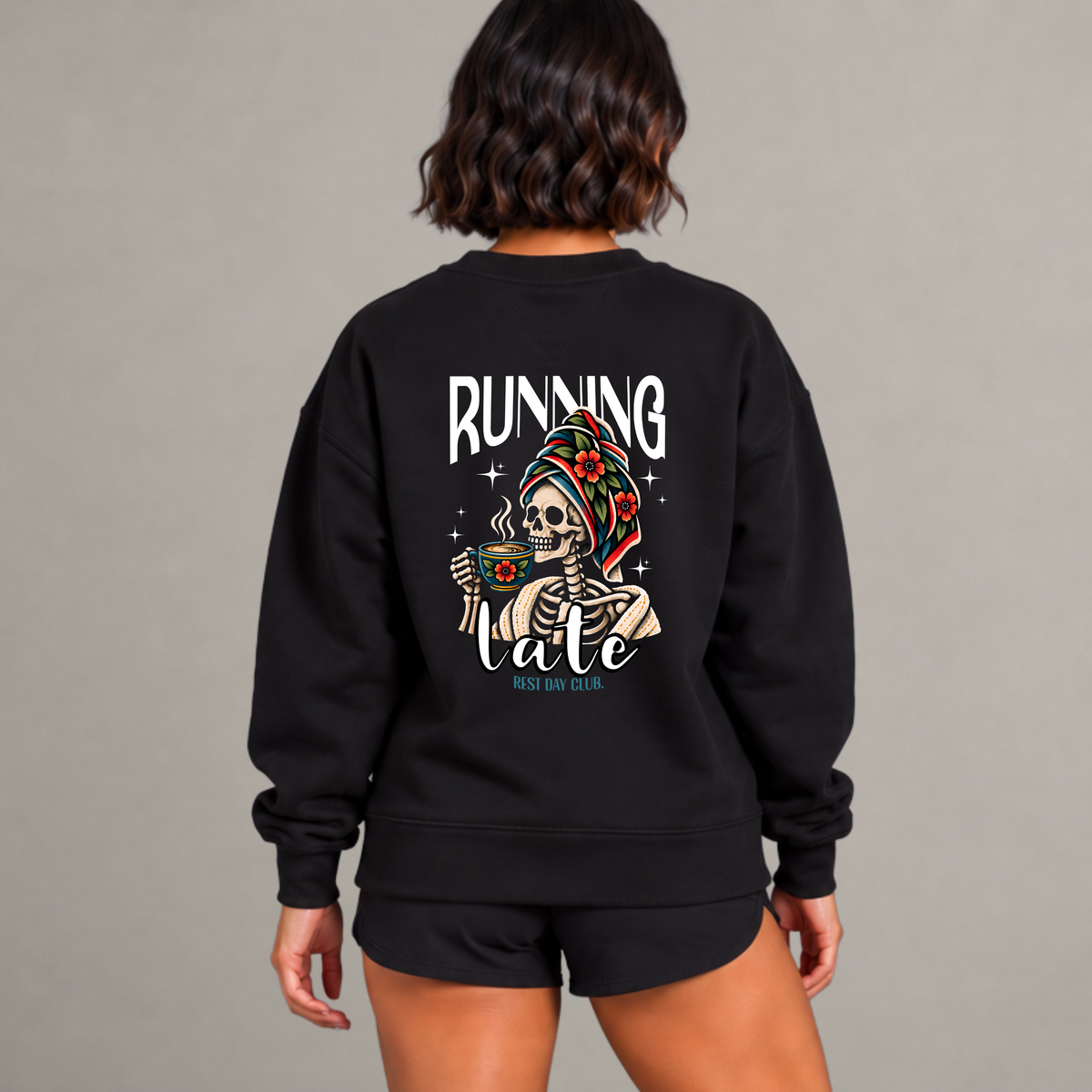 Crewneck « Running Late » - Noir