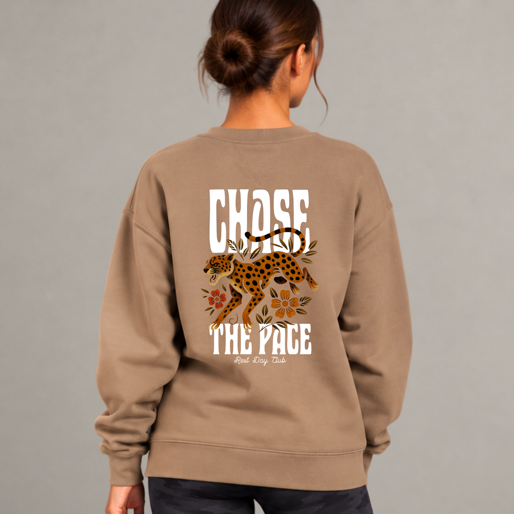 Crewneck « Chase the Pace » - Sable