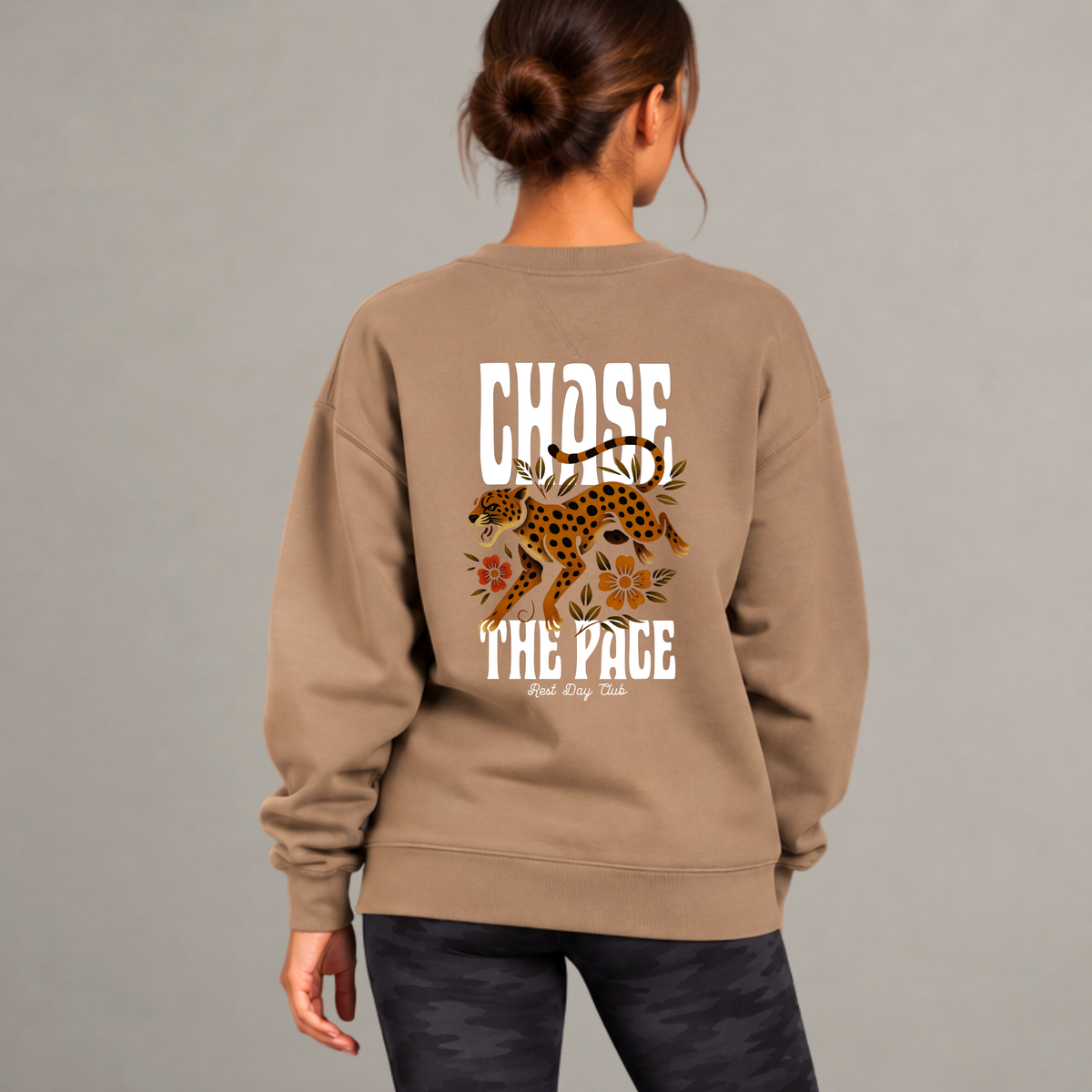 Crewneck « Chase the Pace » - Sable