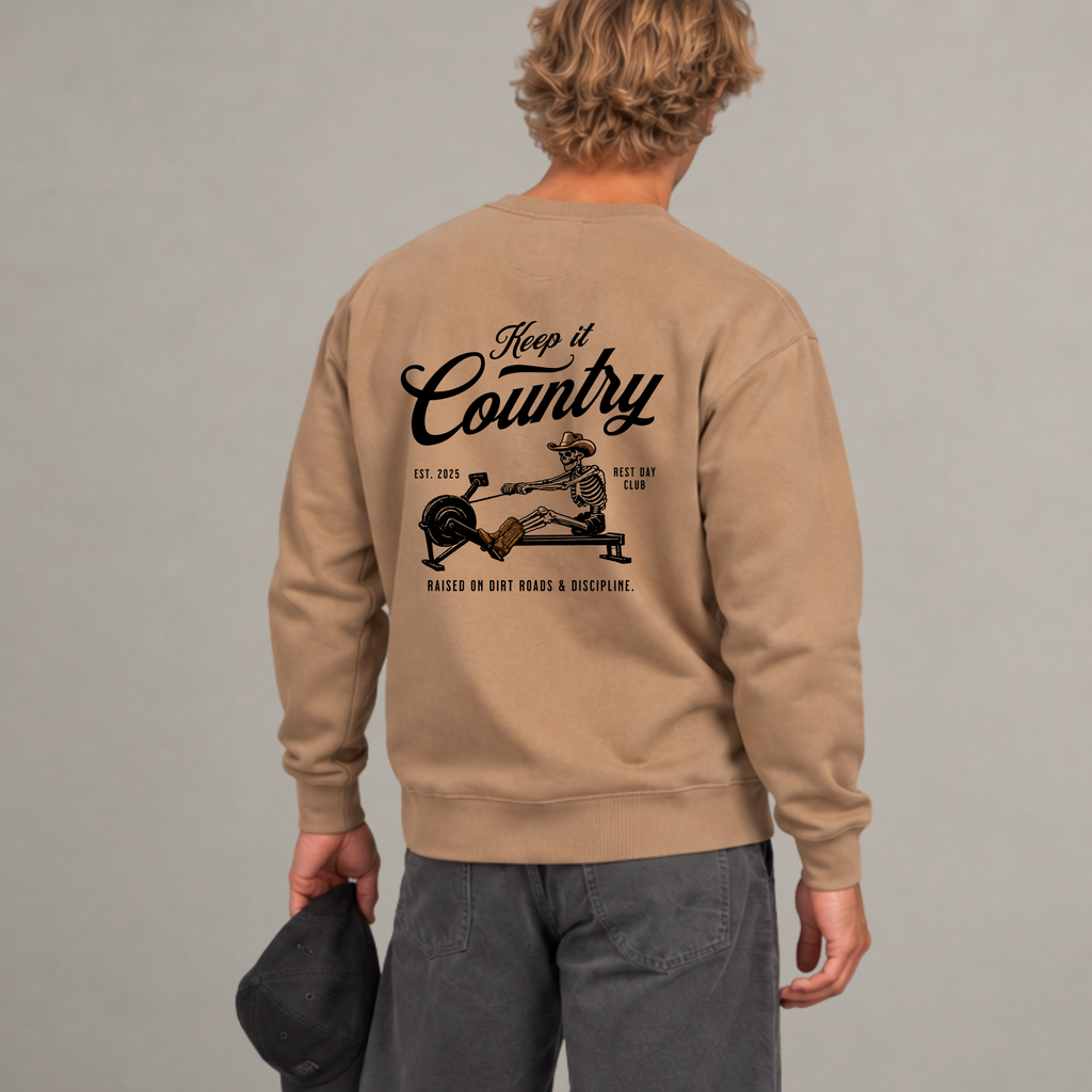 Crewneck « Keep It Country » - Sable