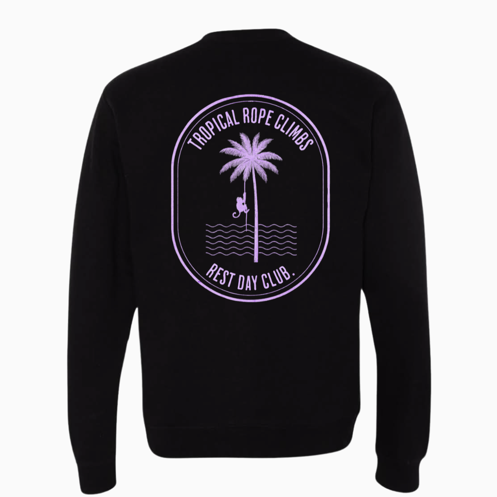 Crewneck LÉGER & CLASSIQUE « Tropical Rope Climbs » - Noir