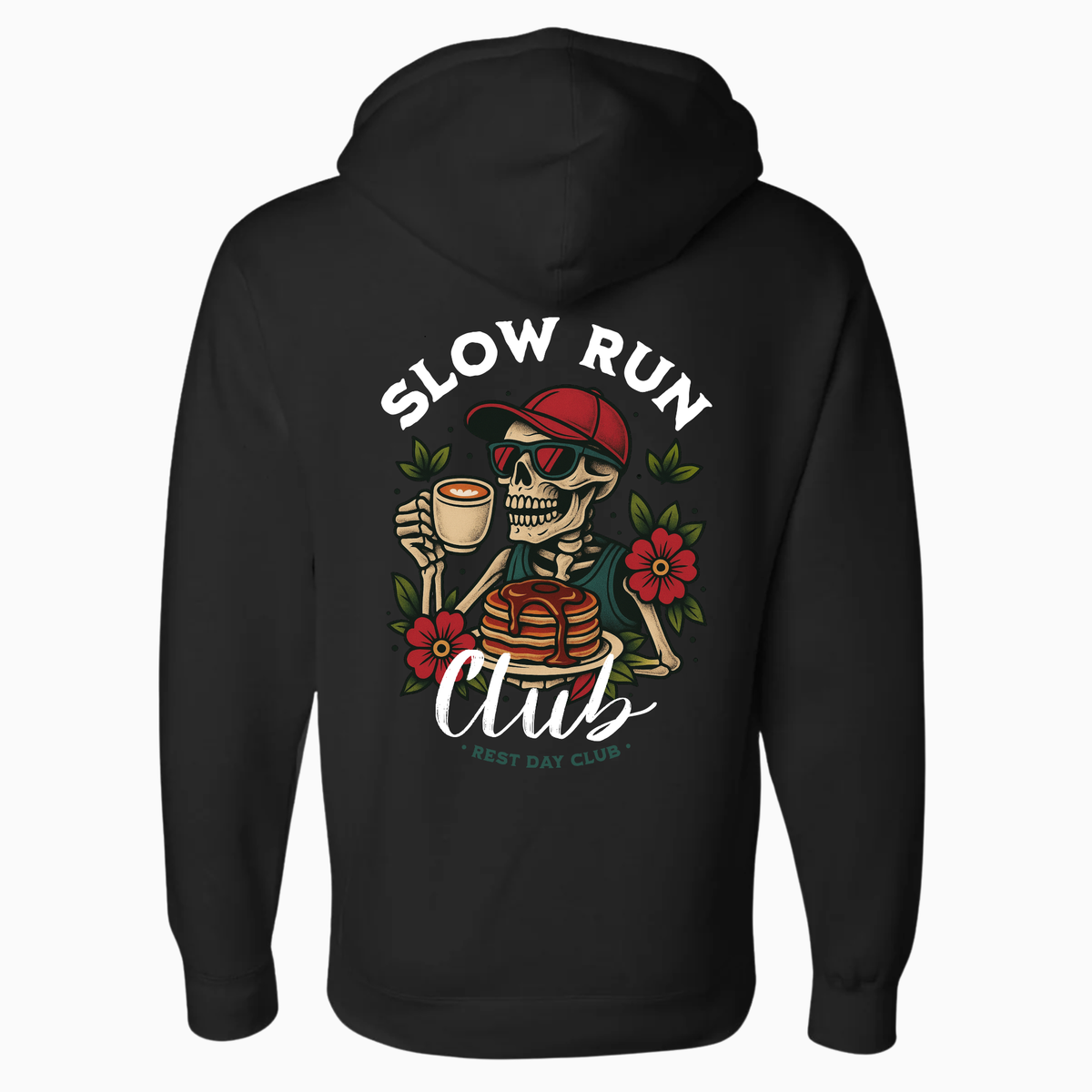 Hoodie « Slow Run Club » - Noir