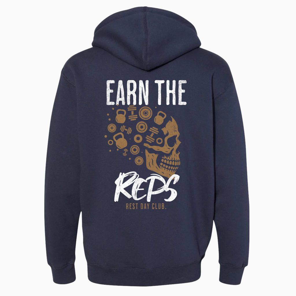 Hoodie « Earn the Reps » - Bleu marin