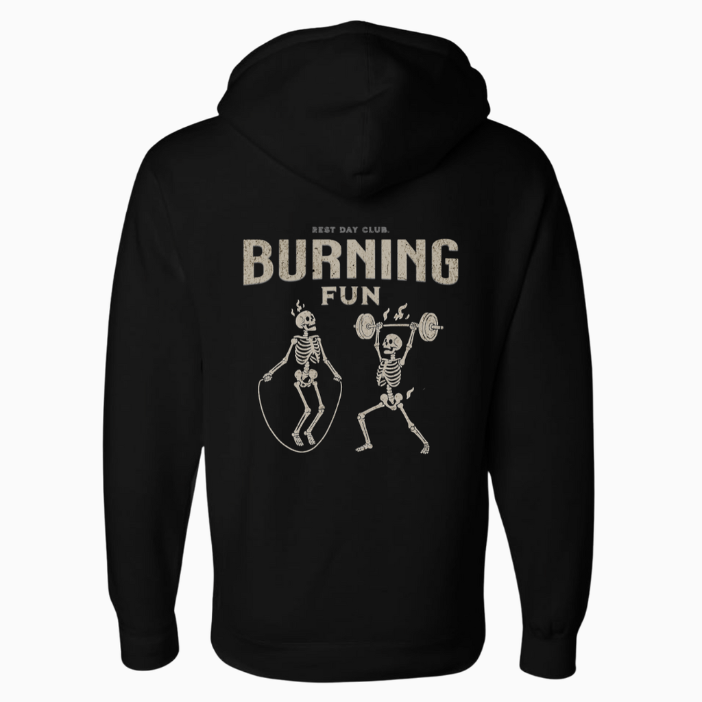Hoodie « Burning Fun » - Noir