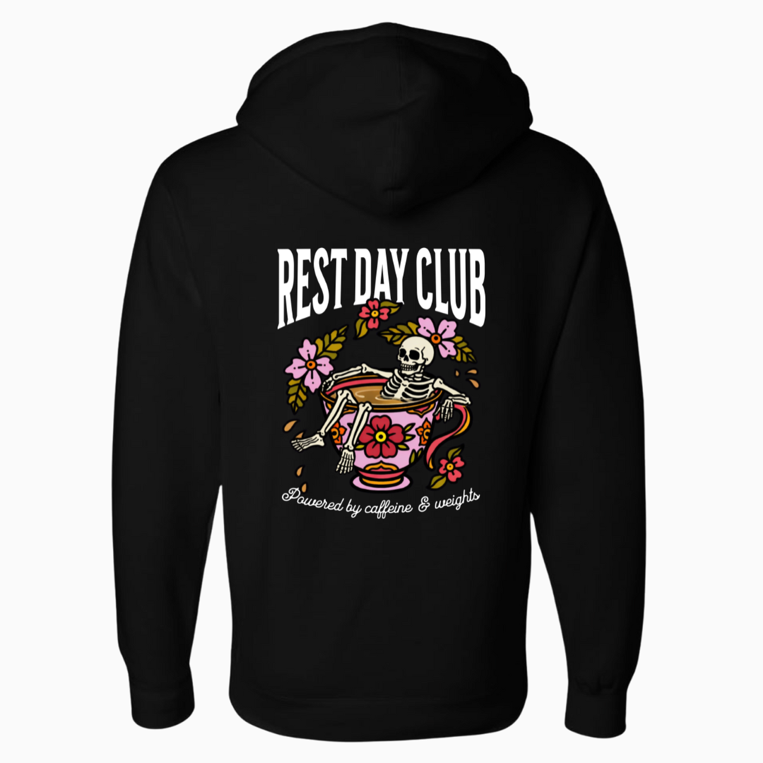 Hoodie « Caffeine & Weights » - Noir