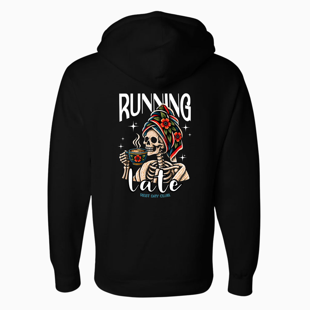 Hoodie « Running Late » - Noir