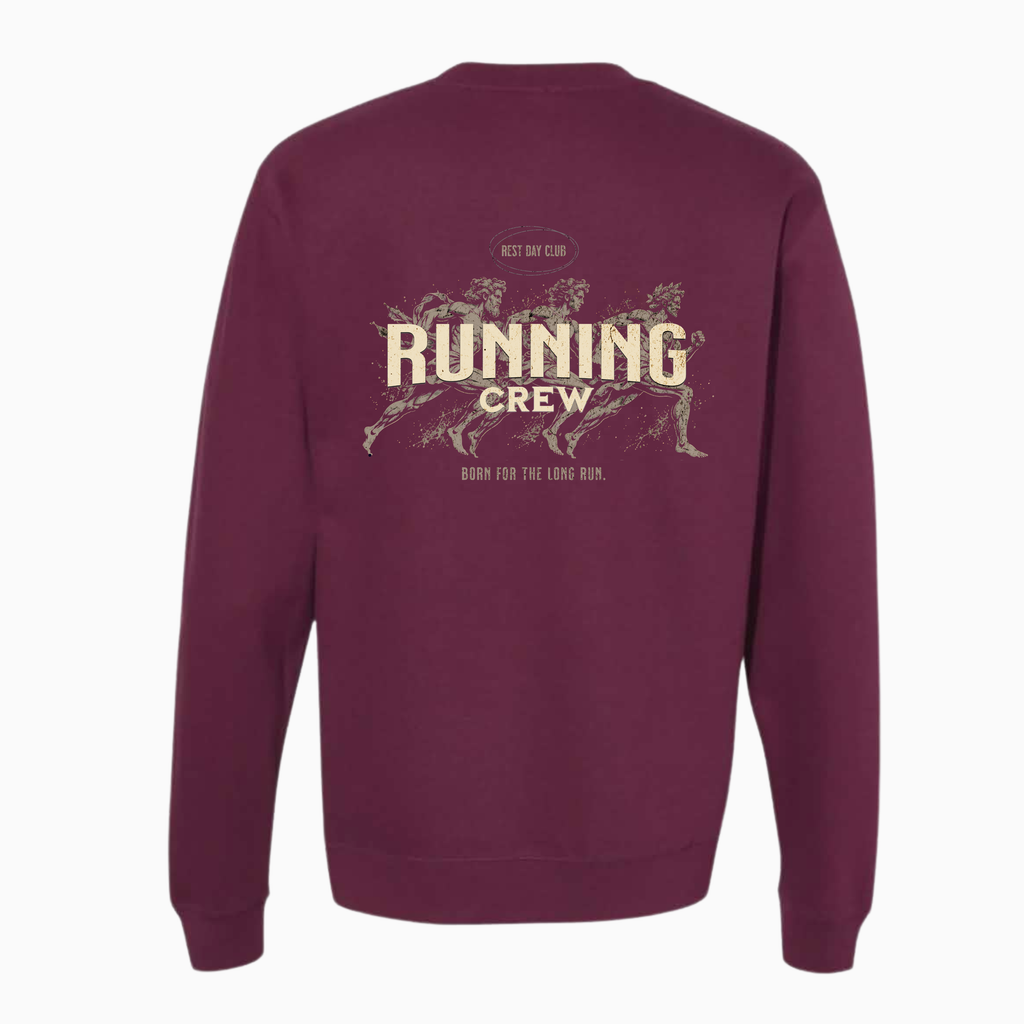 Crewneck « Running Crew » - Bourgogne