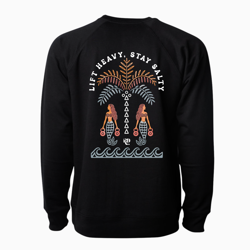 Crewneck LÉGER & CLASSIQUE « Stay Salty » - Noir