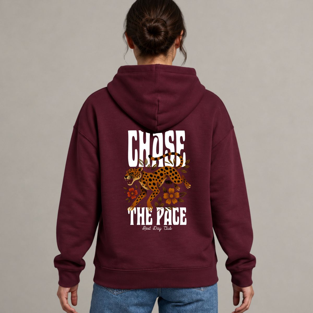 Hoodie « Chase the Pace » - Marron