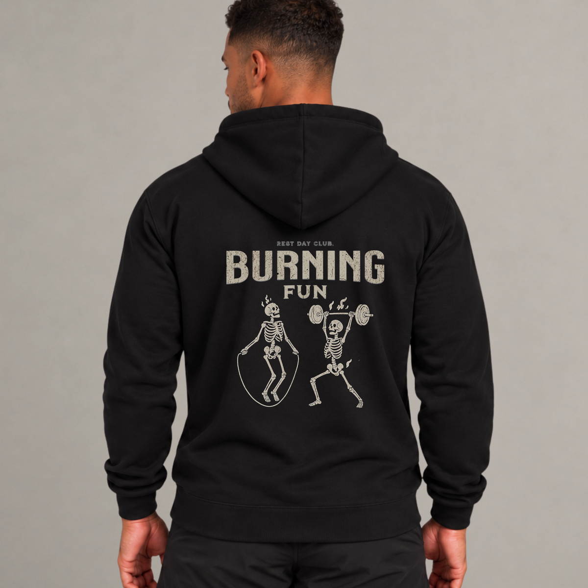 Hoodie « Burning Fun » - Noir