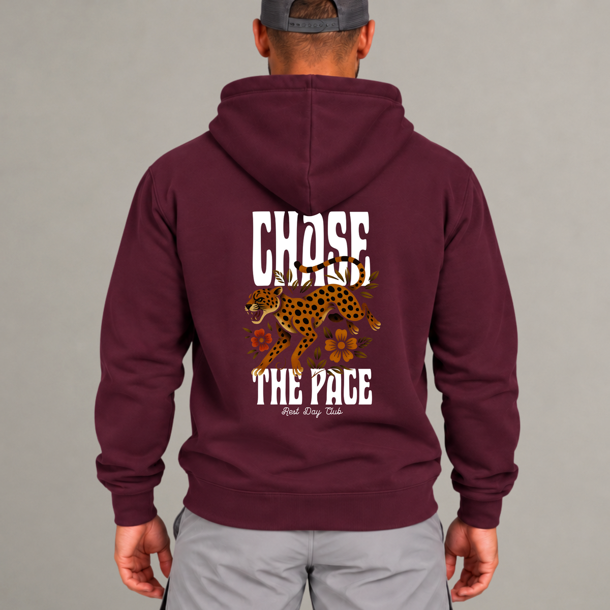 Hoodie « Chase The Pace » - Bourgogne