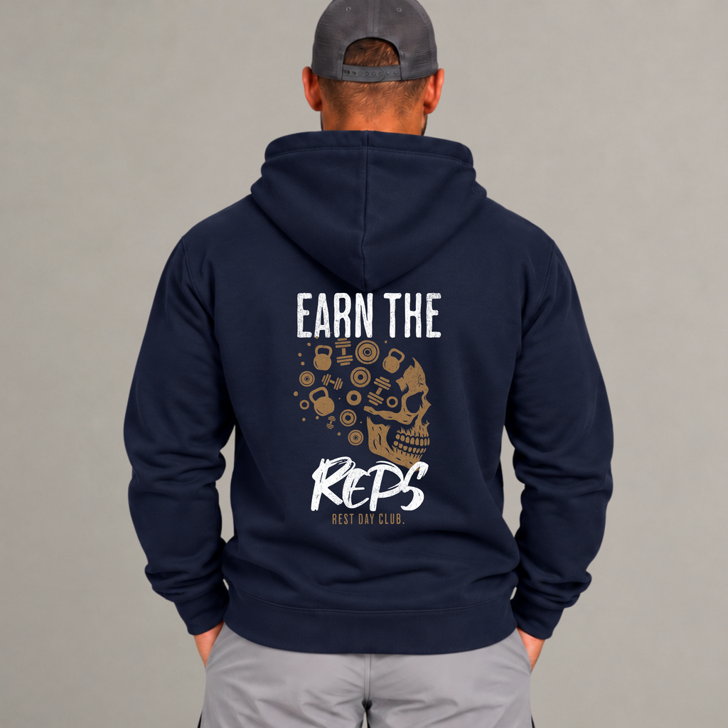 Hoodie « Earn the Reps » - Bleu marin