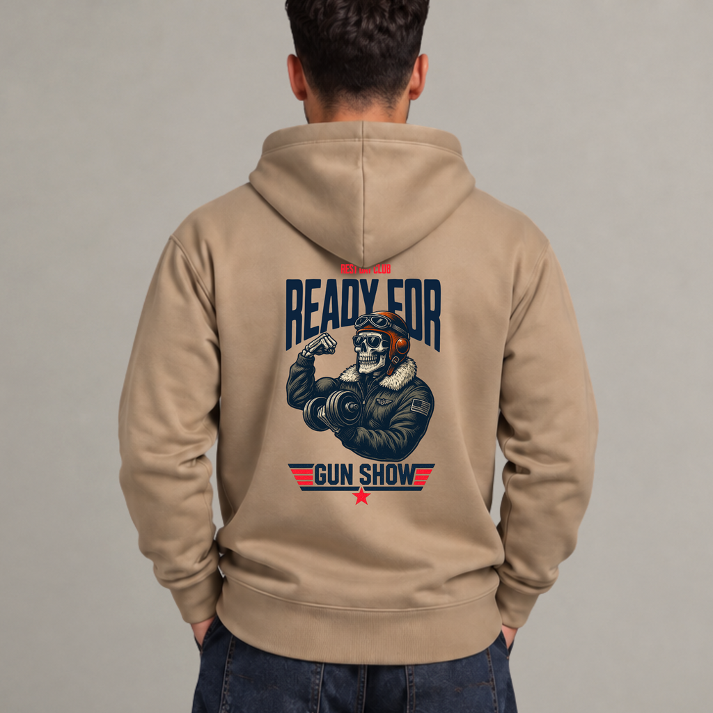 Hoodie « Gun Show » - Beige
