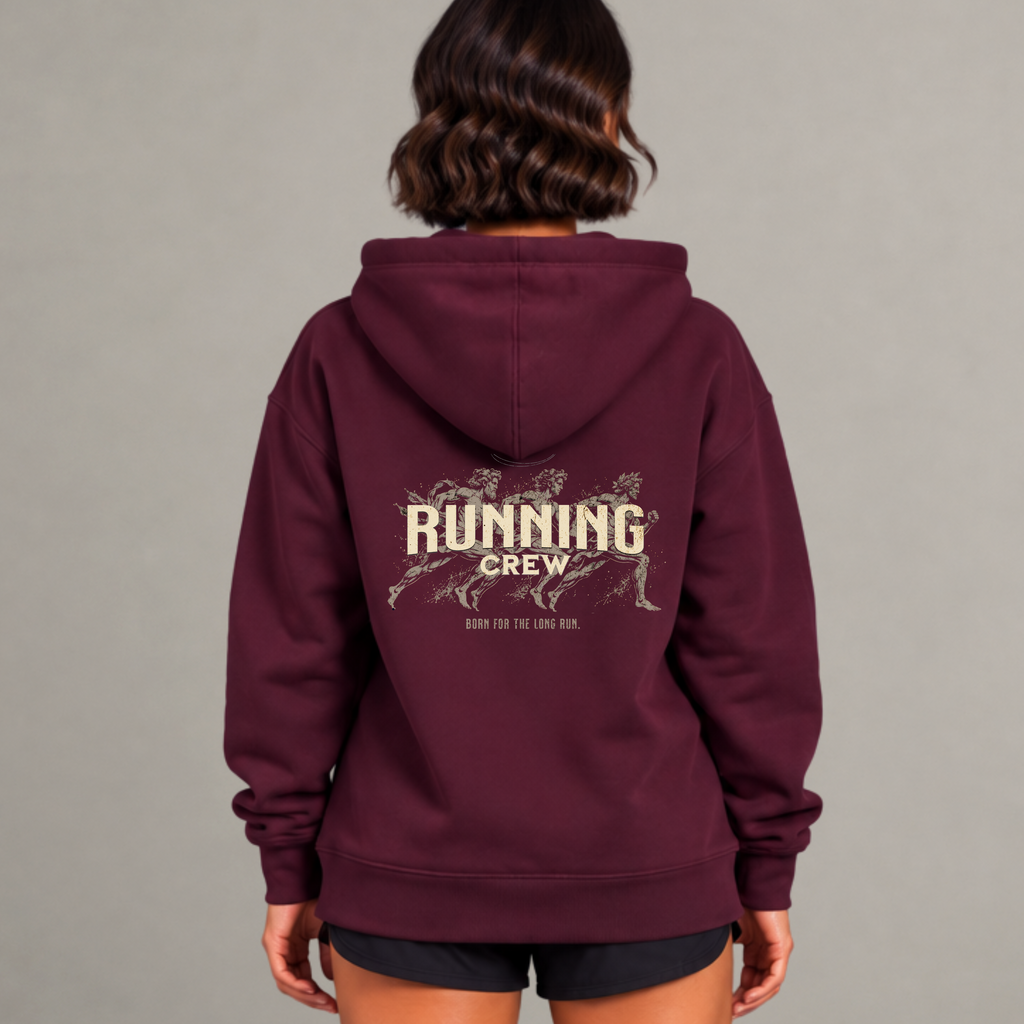 Hoodie « Running Crew » - Bourgogne