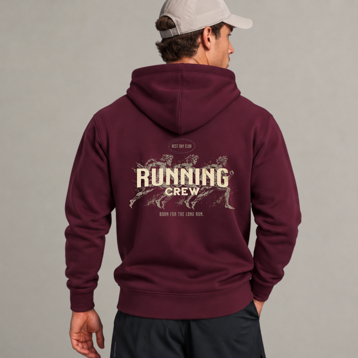 Hoodie « Running Crew » - Bourgogne
