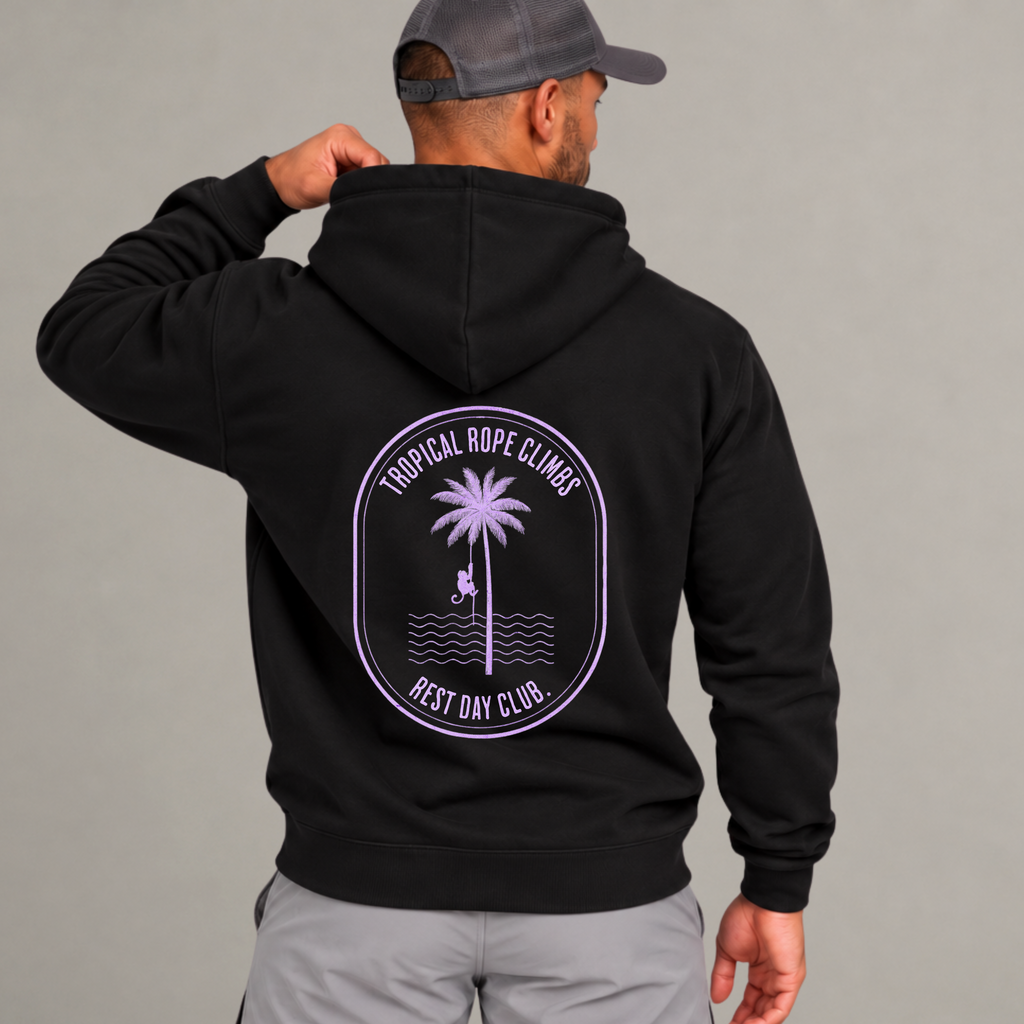Hoodie « Tropical Rope Climbs » - Noir