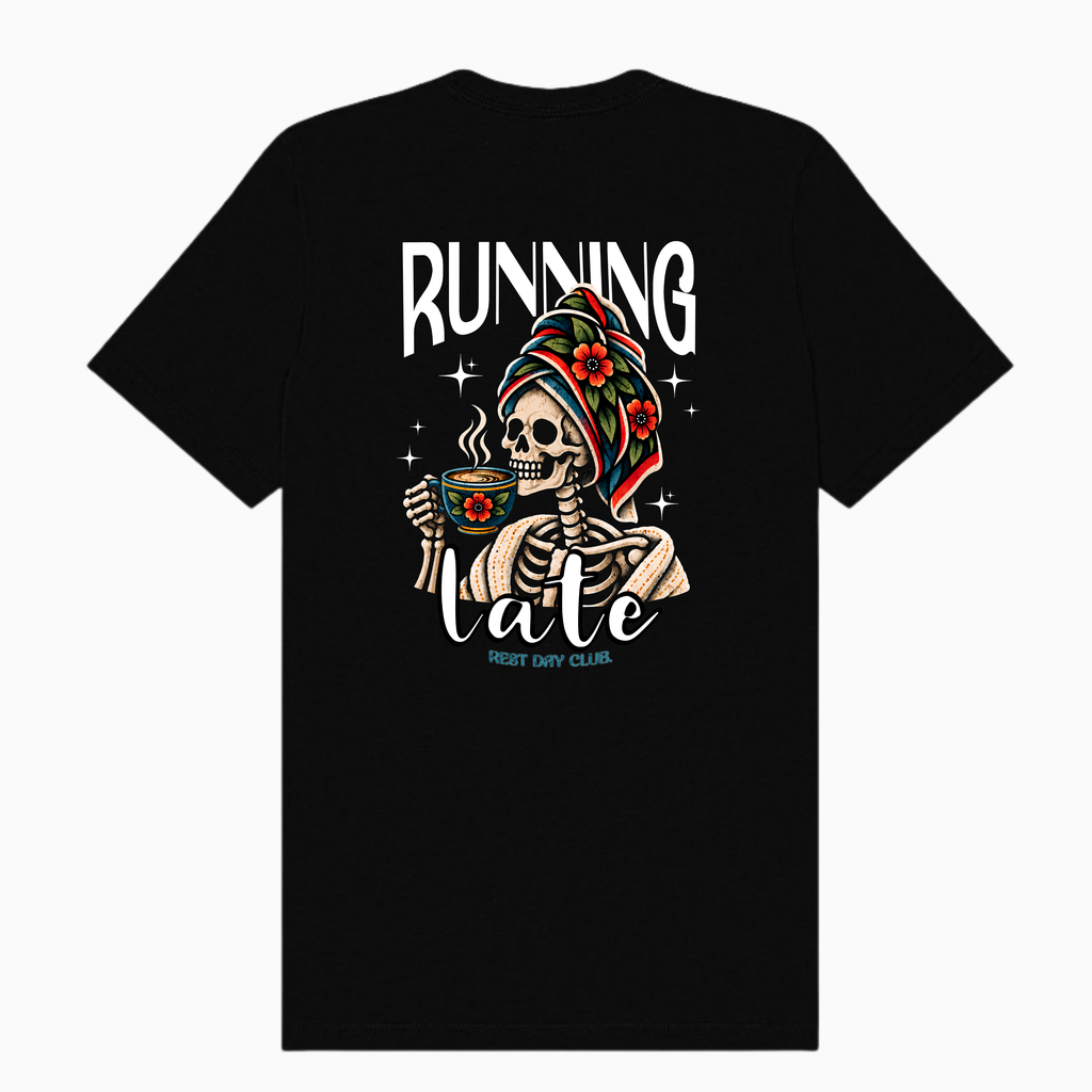 T-shirt  « Running Late » - Noir