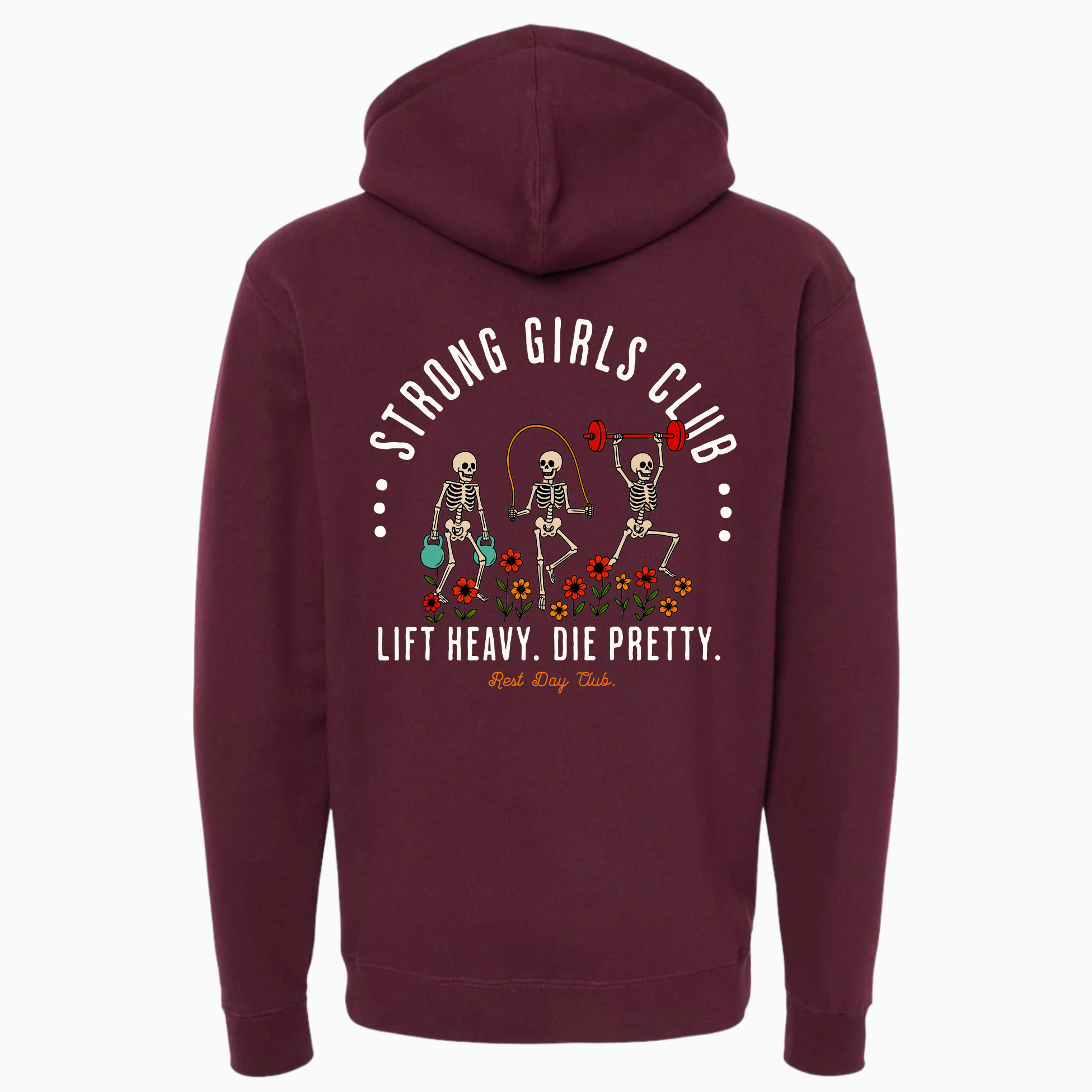 Hoodie « Strong Girls Club » - Marron