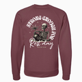 Crewneck « Strong Enough for Rest Day » - Bordeau
