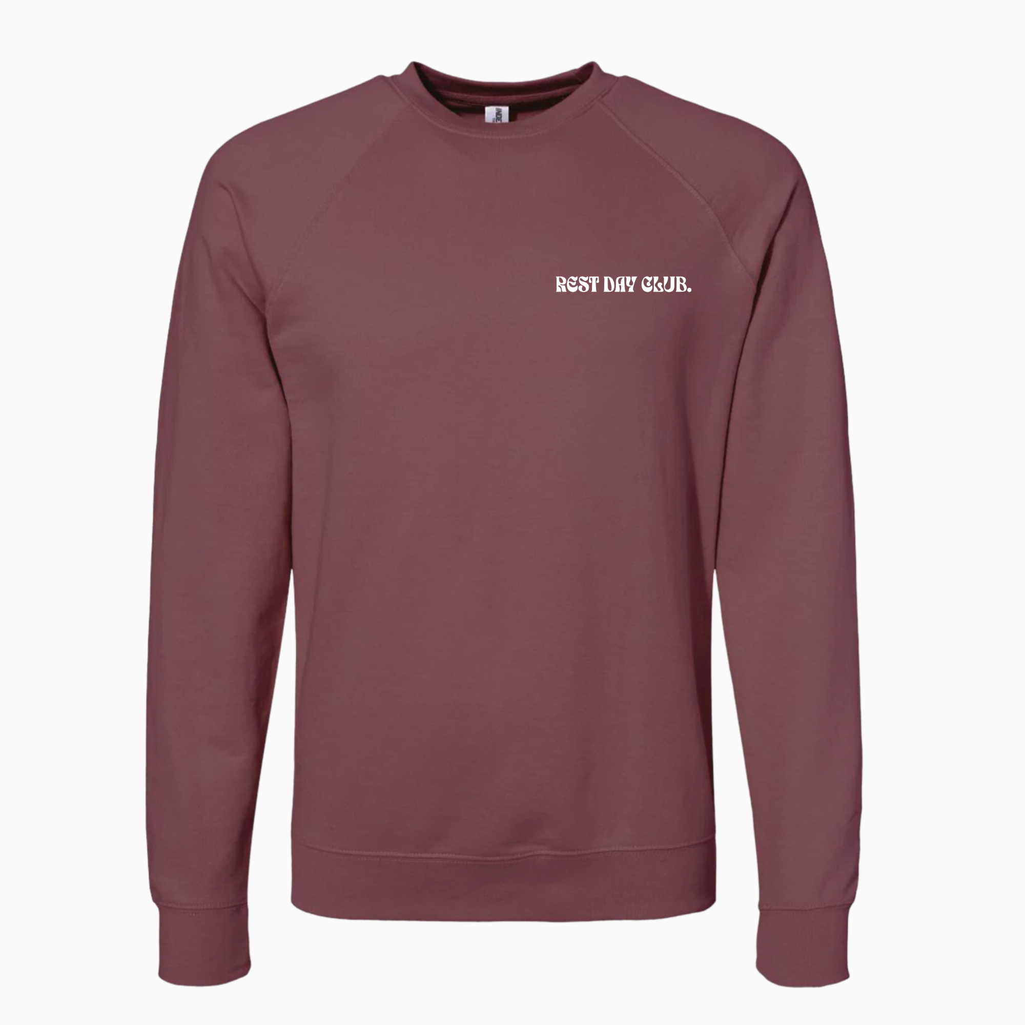 Crewneck UNISEXE « Strong Enough for Rest Day » - Bordeau