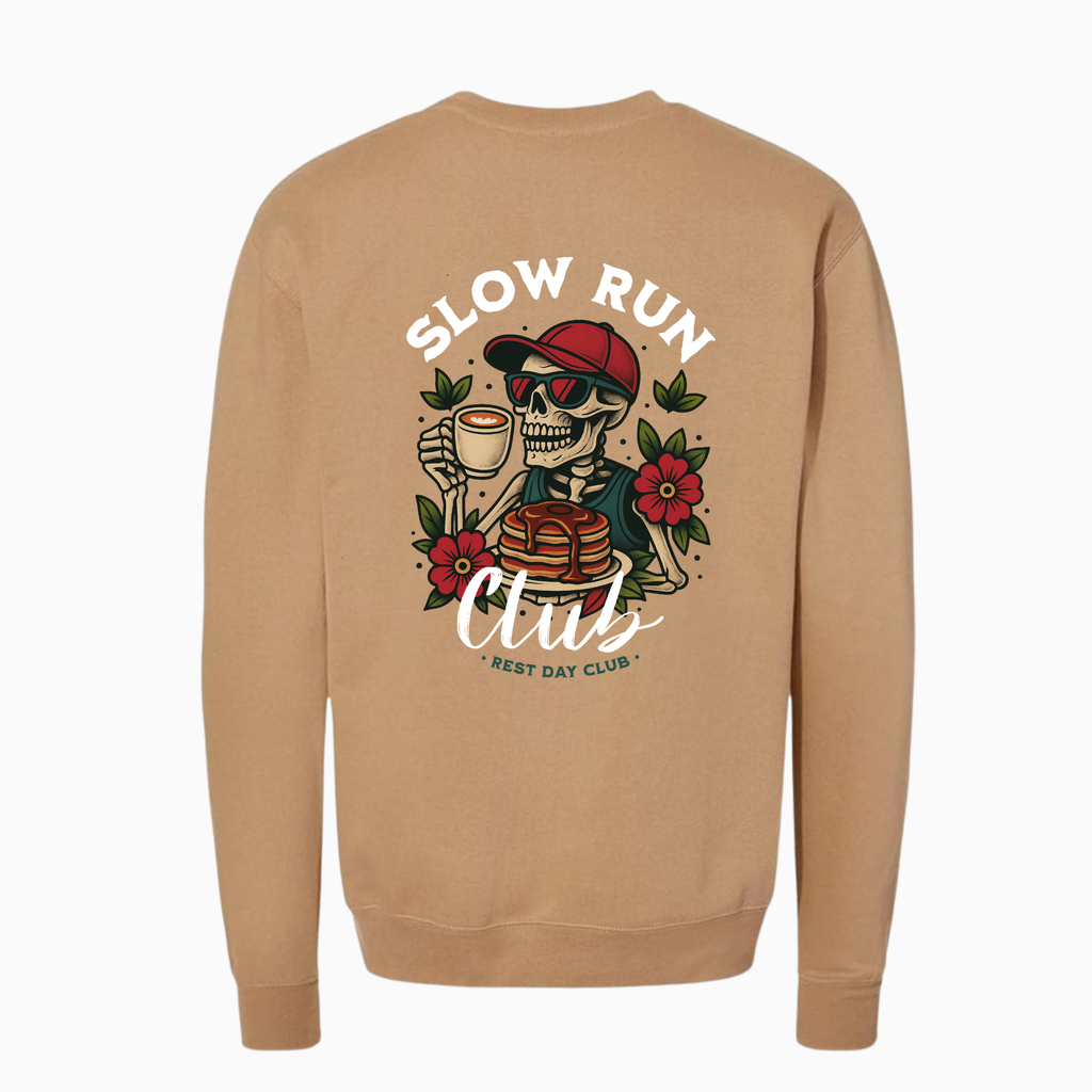 Crewneck « Slow Run Club » - Sable
