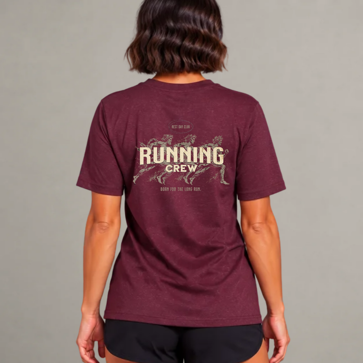 T-shirt « Running Crew » - Bourgogne