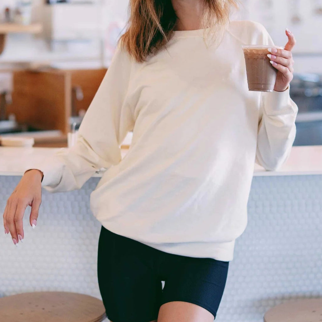 Crewneck UNISEXE « Slow Run Club » - Noir