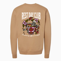 Crewneck CLASSIQUE « Caffeine & Weights » - Sable