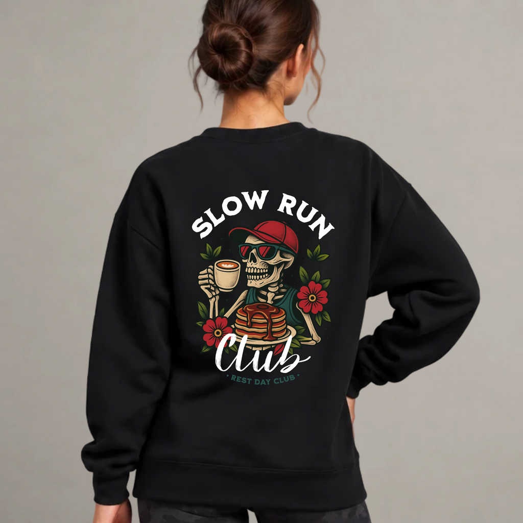 Crewneck « Slow Run Club » - Noir