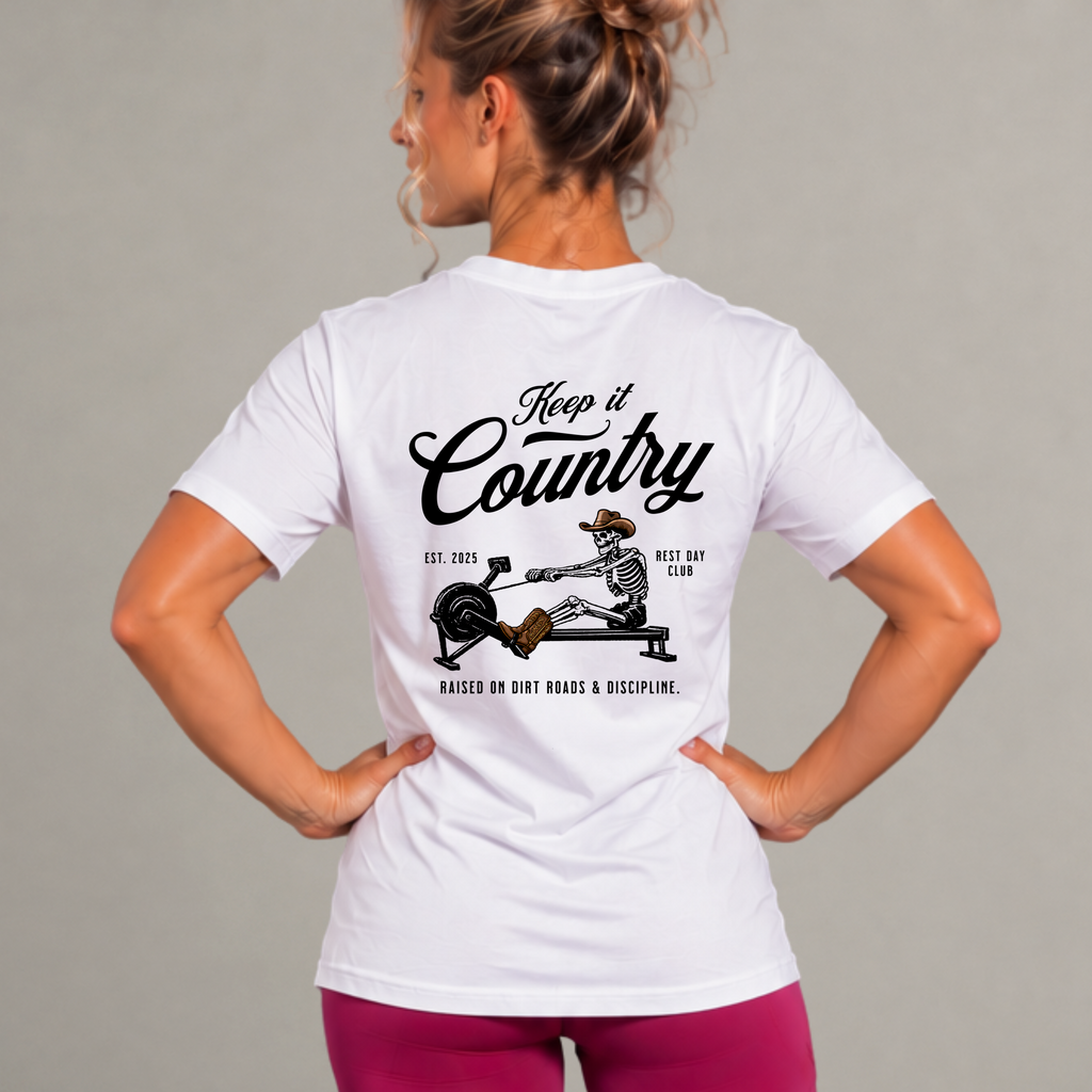 T-shirt « Keep it Country » - Blanc