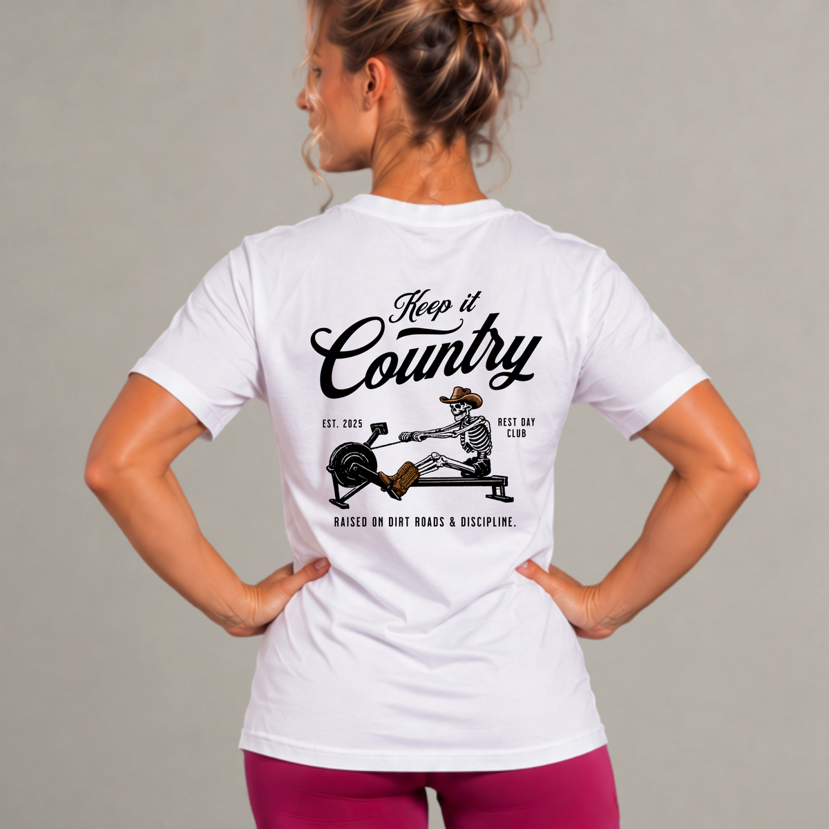 T-shirt « Keep it Country » - Blanc