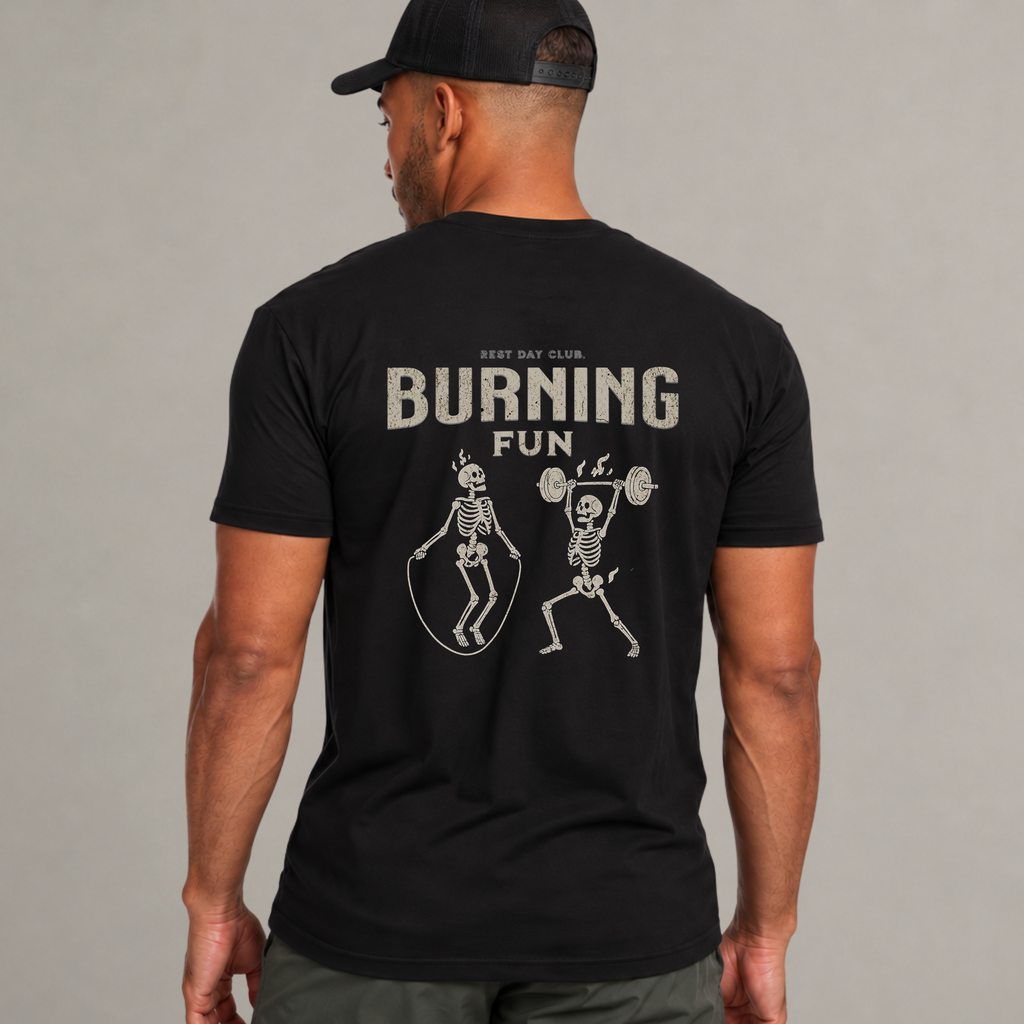 T-shirt « Burning Fun » - Noir