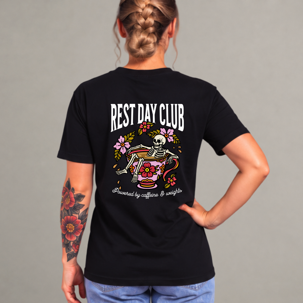 T-Shirt « Caffeine & Weights » - Noir