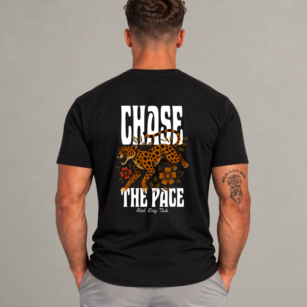 T-shirt « Chase the Pace » - Noir