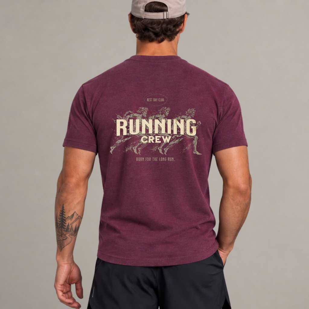 T-shirt « Running Crew » - Bourgogne