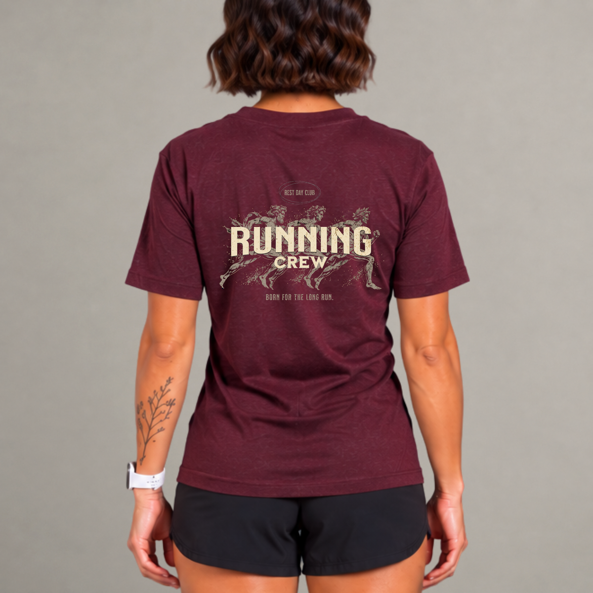 T-shirt « Running Crew » - Bourgogne