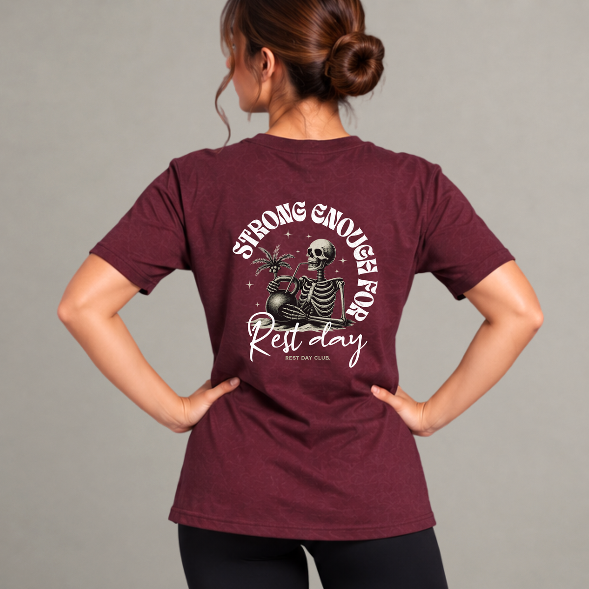 T-shirt « Strong Enough » - Bourgogne