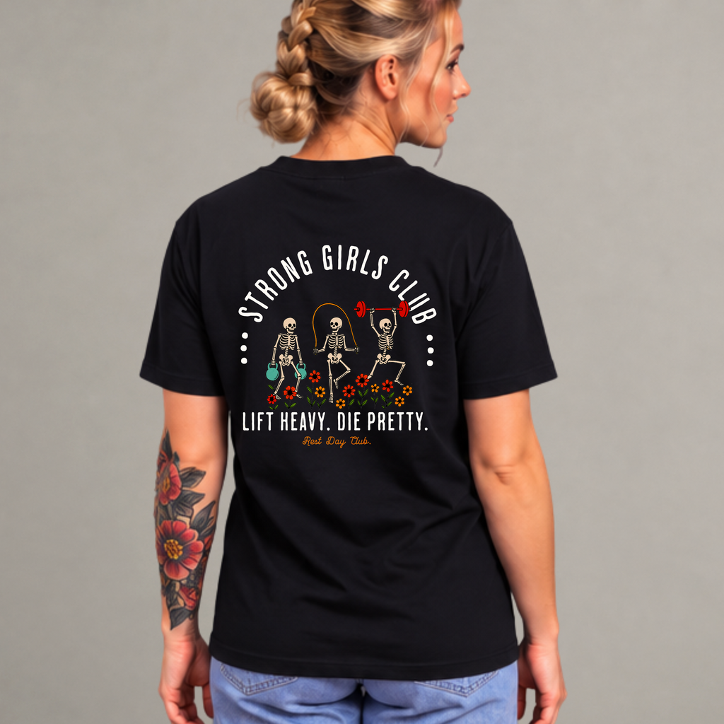 T-shirt « Strong Girls Club » - Noir