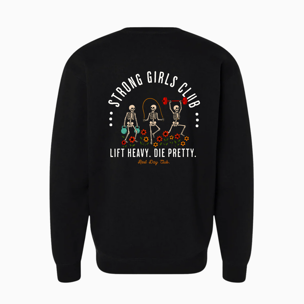 Crewneck « Strong Girls Club » - Noir