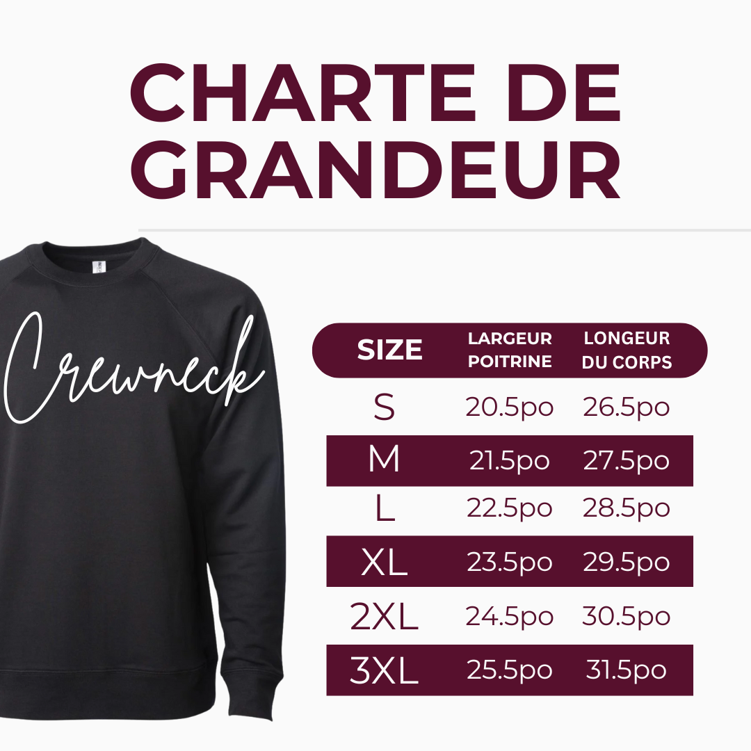 Crewneck UNISEXE « Strong Enough for Rest Day » - Bordeau